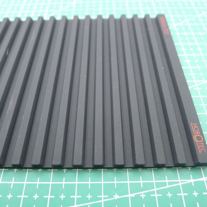 Horotec MSA24.222 black silicone non-slip watch strap featuring 19 grooves for a secure, comfortable fit.