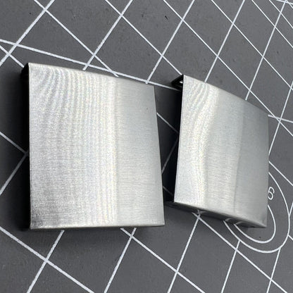 Silver 3-fold watch strap buckle extender, 18 pieces in 9 sizes for precise bracelet adjustments.