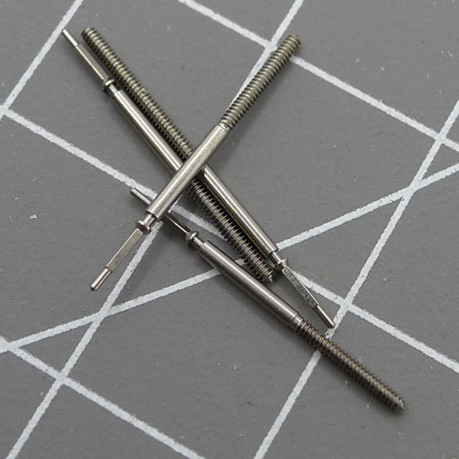 Generic watch winding stem compatible with Ronda 775, 785, 705, 715 movements for precise custom watch repairs.