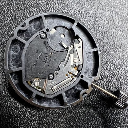 Swiss Made ETA 805.122 watch with quartz 3 hands, day/date display, showcasing precise Swiss movement craftsmanship.