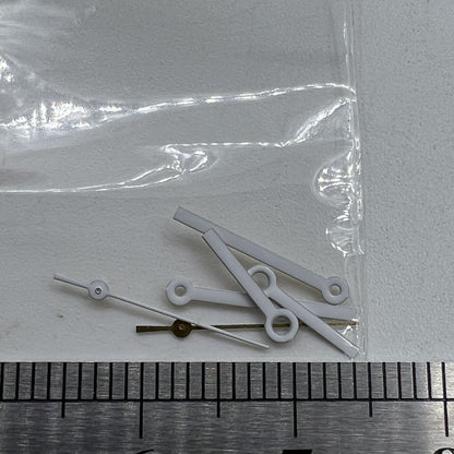 White watch hands set by Miyota, precise fit for 2035 movement, perfect 15x13x9mm dimensions.