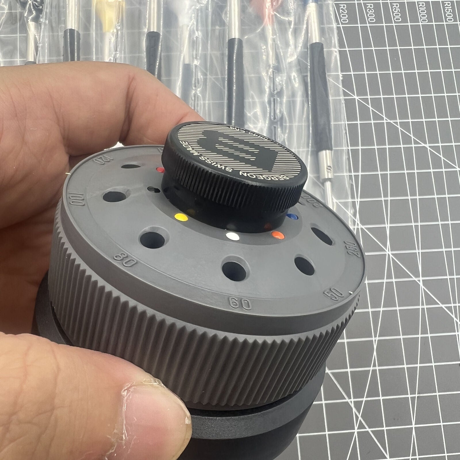 Bergeon 6899-S09 ergonomic stainless steel screwdriver set for precise watch repair tasks.