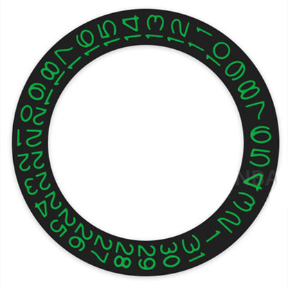 Black Background Green Character Date Disk Date Wheel for Seiko NH35 NH36
