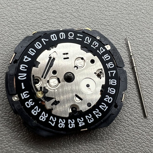 Japan Seiko 7T84A Quartz watch movement with precise chronograph functions for accurate timekeeping.