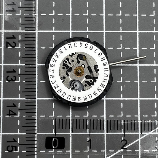 Hattori Epson VX19E quartz movement with date display at 6 o'clock for watch accessories.