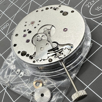 Asian Seagull ST3621 mechanical watch movement with ETA 6498 second hand at 6 o'clock, replacement part