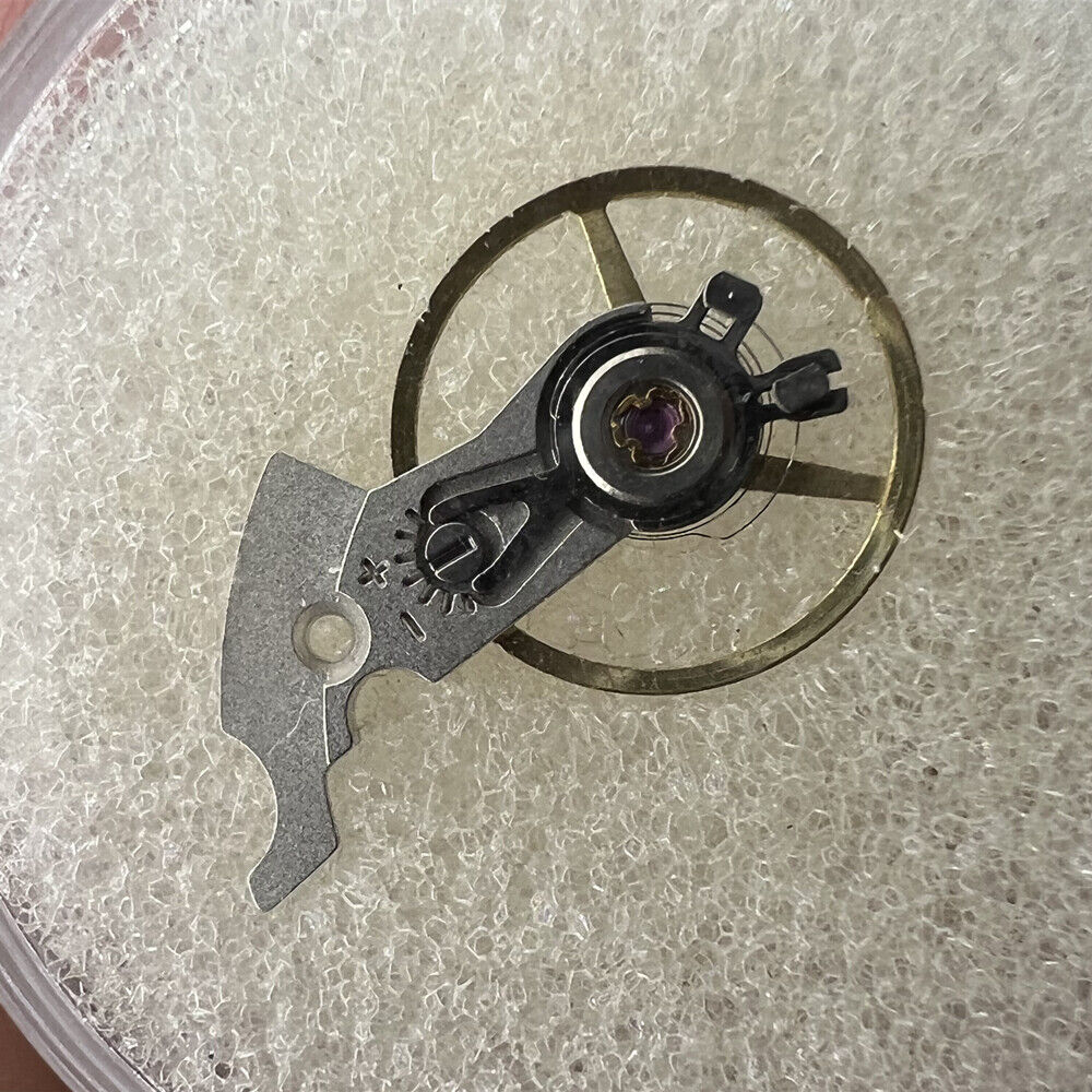 Watch balance wheel with splint for ETA C07.111 movement, precision part for watch repair.