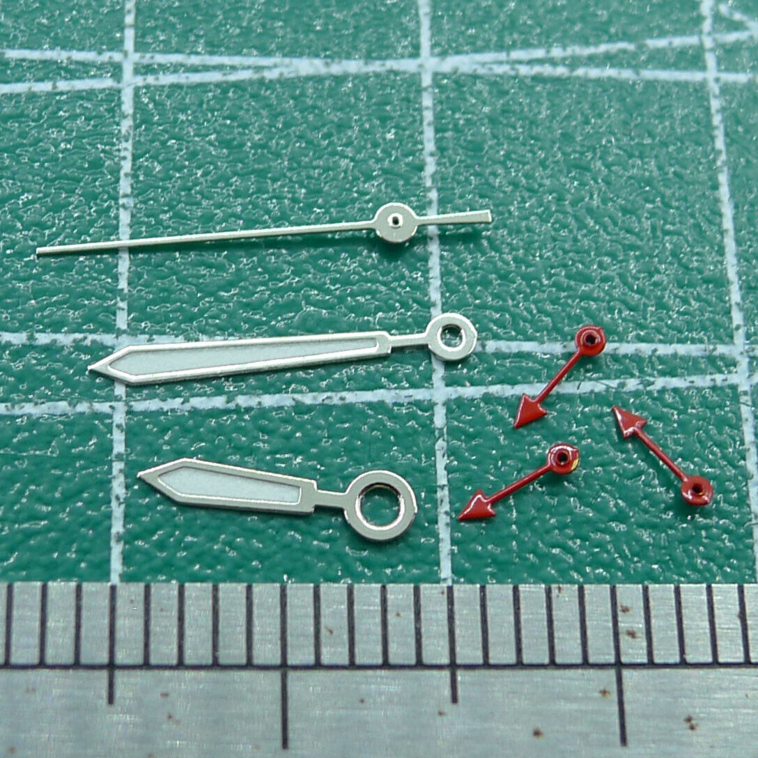 Petites aiguilles lumineuses rouges de 11,5 mm pour montres Miyota OS10 OS20 OS60 OS80