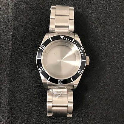 Boîtier de montre 10 types + bague en aluminium + bracelet 41 mm en verre saphir/minéral pour NH35/NH36 