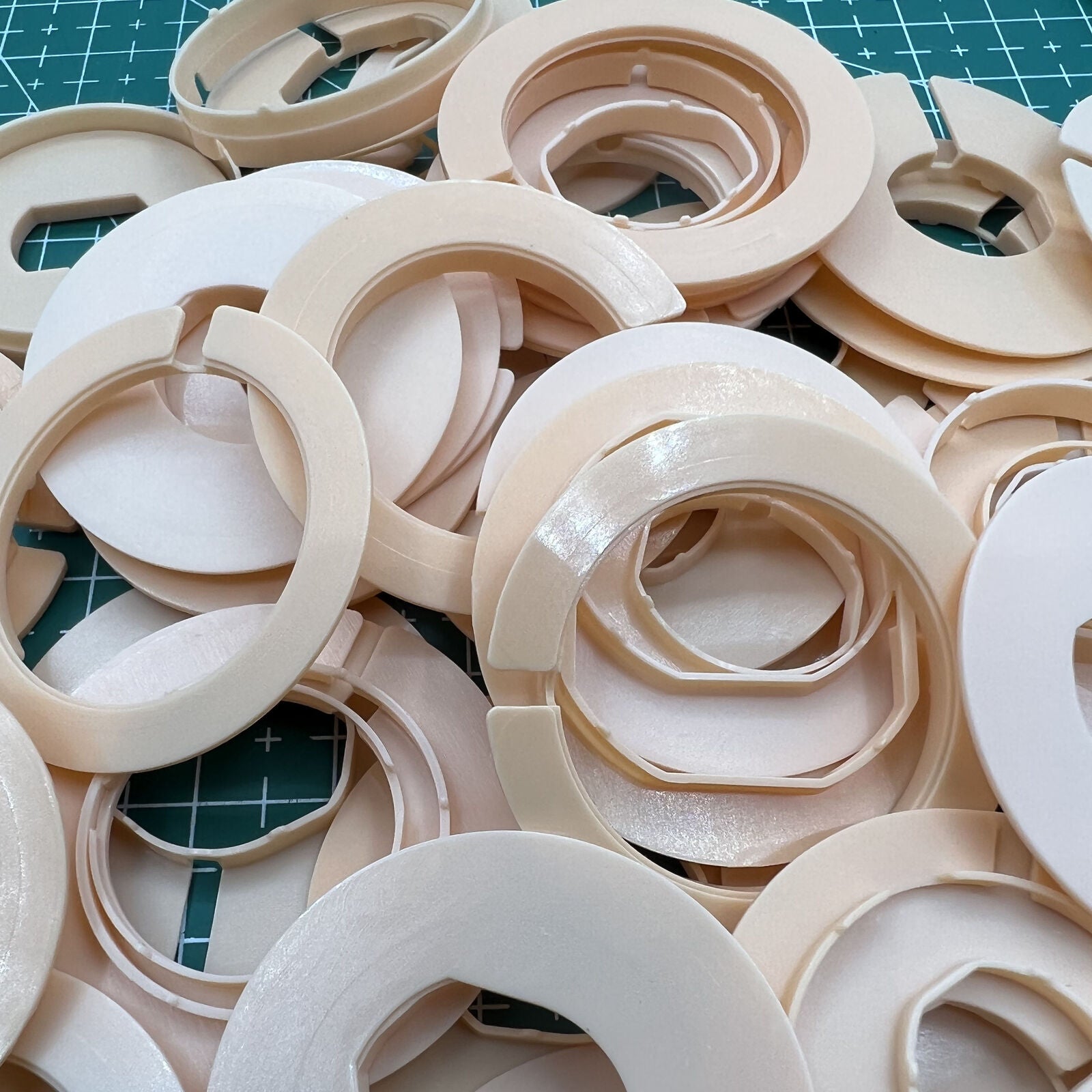 Set of 54 AC-676 watch movement case spacers, precise 27 ligne sizes for repair accuracy