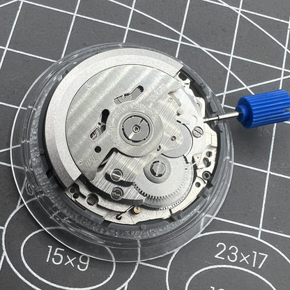 Automatisches NH34 GMT Uhrwerk mit schwarzer Scheibe arabische Zahlen Sekundenstopp