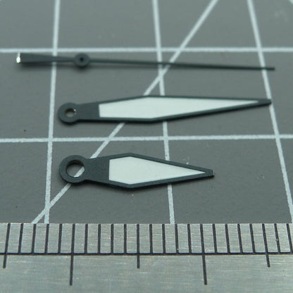 White+ brand orange lume diamond-shaped watch hands for ETA2836/2824 movements, precise fit accessory