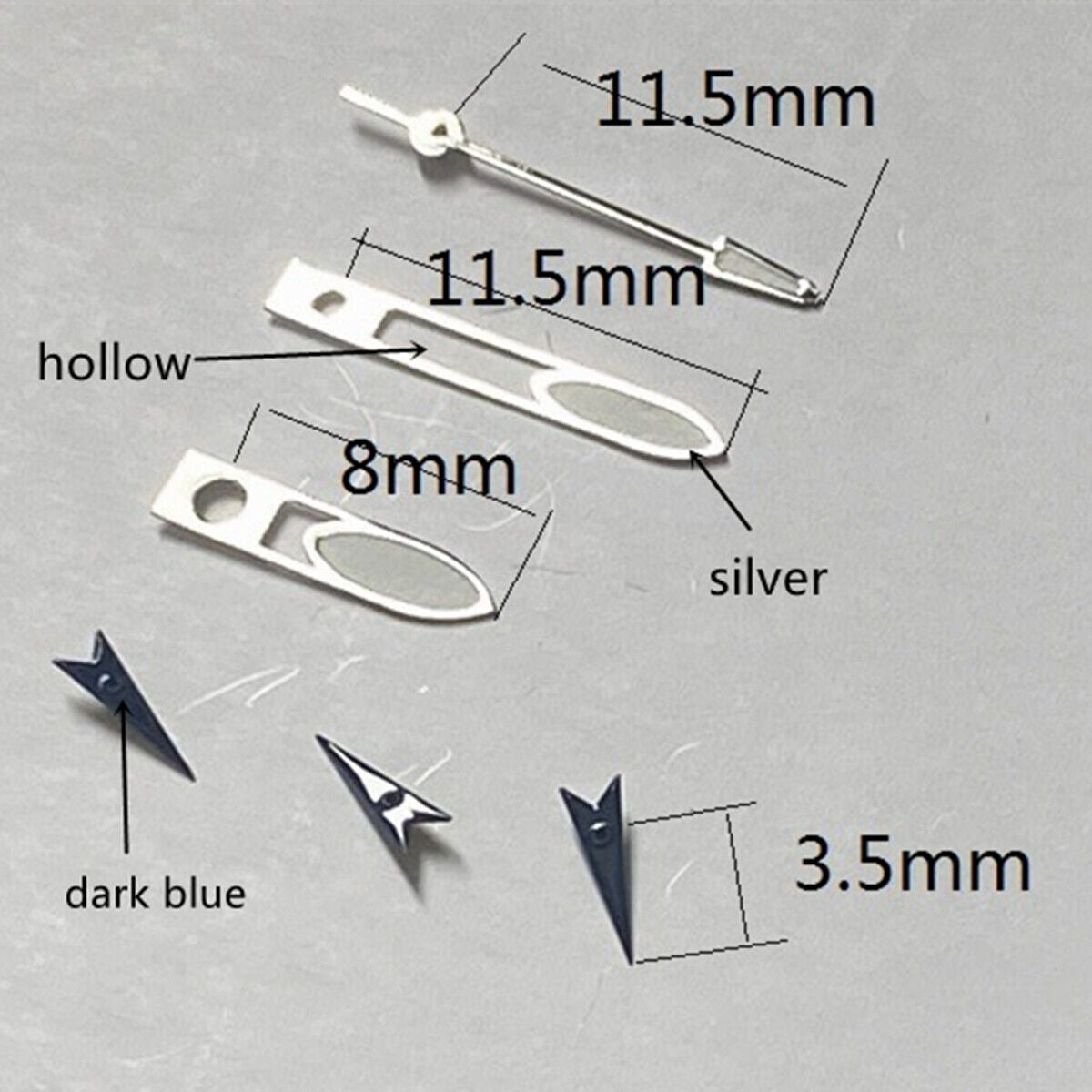 Dark blue small second hand for Miyota OS10/20/22/60/80 watches, precise accessory replacement.