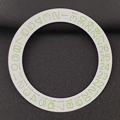 White Background Green Character Date Disk Date Wheel Overlay for NH35 NH36