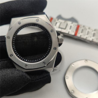 42MM 316L Edelstahl Uhrengehäuse Armband Lünette für NH35/NH36/4R35 Uhrwerk 