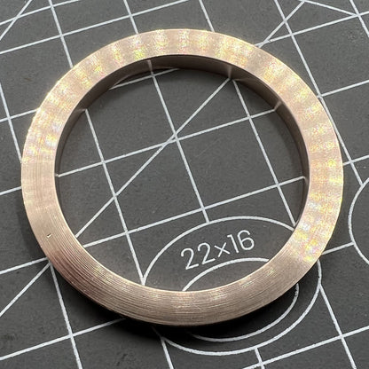 39mm rose gold watch bezel with imitation diamonds for VK63 movement, stylish VK accessory.