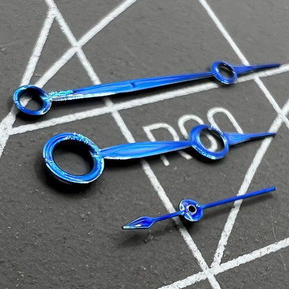 No Lume navy blue watch hands for Seagull ST3600, ST3621, ETA6497, ETA6498 mechanical watch movements.