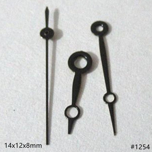 14mm Hollow Black Watch Hands Set for Miyota 2035 2115 2105 2305 Movement