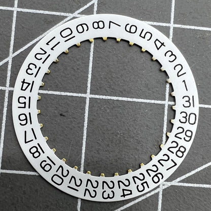 White date wheel disk for ETA 2834, 2836, 2846 watch movements, compatible generic replacement.