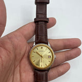 37mm Shanghai Manual Mechanical Watch Golden Nail Golden Dial Round Case 17 Jews