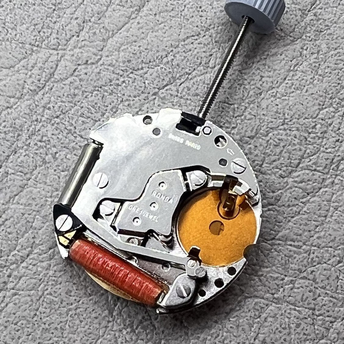Swiss Ronda 775 quartz watch movement with date display at 3 o'clock, precision timekeeping