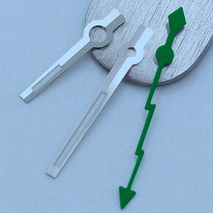 Silver Trim Green Lightning Second Hand Green Pointed Watch Hands for NH35/36