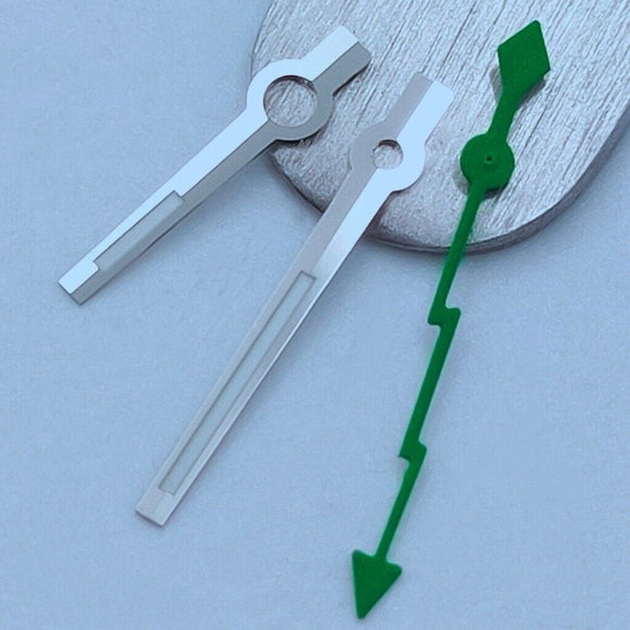 Silver Trim Green Lightning Second Hand Green Pointed Watch Hands for NH35/36