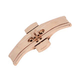 Rose Golden Watch Strap Clasp Unisex Double Push Button Watch Band Buckle
