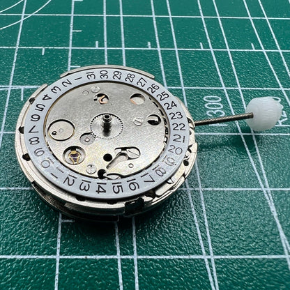 China Made 2813 mechanical watch movement with single date at 3 o'clock, precise timing for watch repairs.