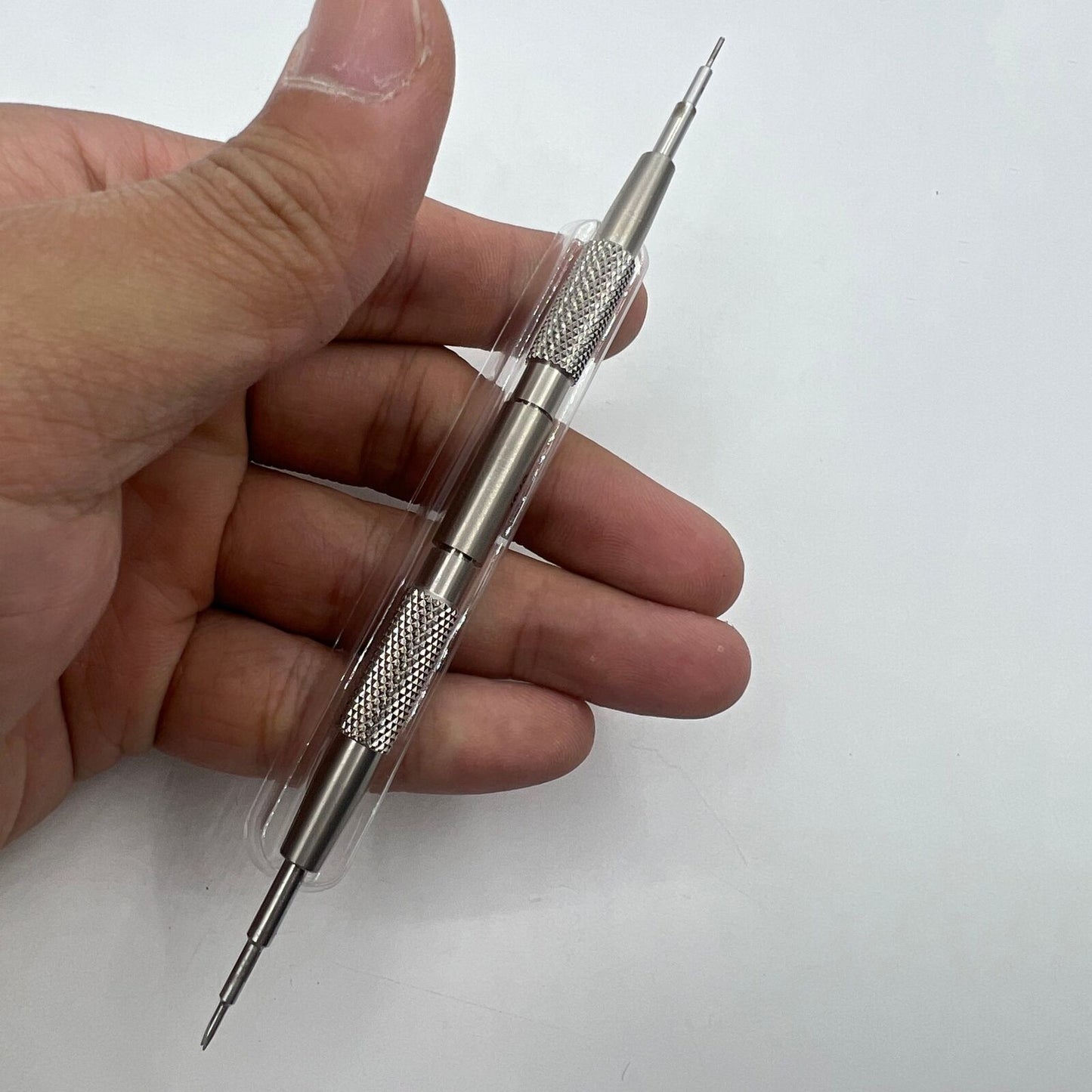 Bergeon 6767-F spring bar tool with ergonomic handle for precise watch bracelet fitting and removal.