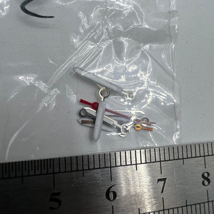 Luminous watch hands for Miyota 2035 quartz, enhancing low-light readability on watch face.