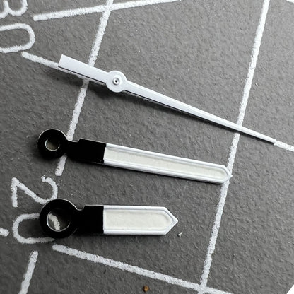 Aiguilles de montre lumineuses noires et blanches vertes de 11 mm pour mouvement à quartz Epson TMI VJ12