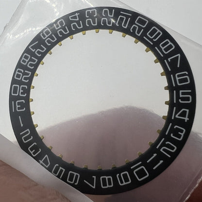 Swiss Black Date Disk Wheel with Square Font for ETA2824 Watch Movement, Date at 3, Top-Quality Replacement Parts