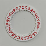 White Background Red Character Disk Date Wheel for NH35 NH36 Date@3 Watch Part