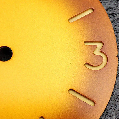 Green luminous orange watch dial for ST3600 ETA6497/6498 movement, ideal for custom repairs.