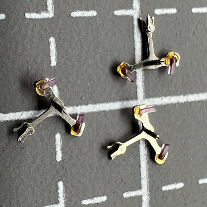 Pack of 3 Generic Fit pallet forks for Movement 7009 7S26, precise replacement watch parts accessories.