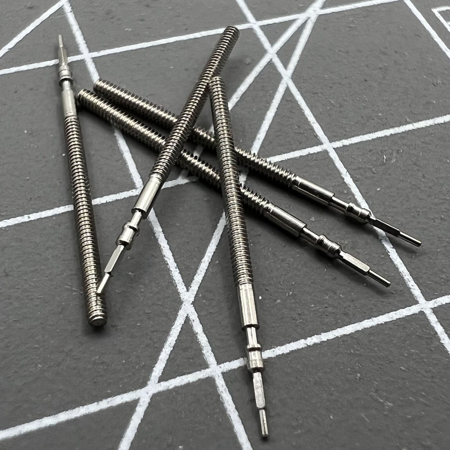 Precision winding stem for Miyota 1L32/1L22/1L12/1M02 watch movements, durable and exact fit.