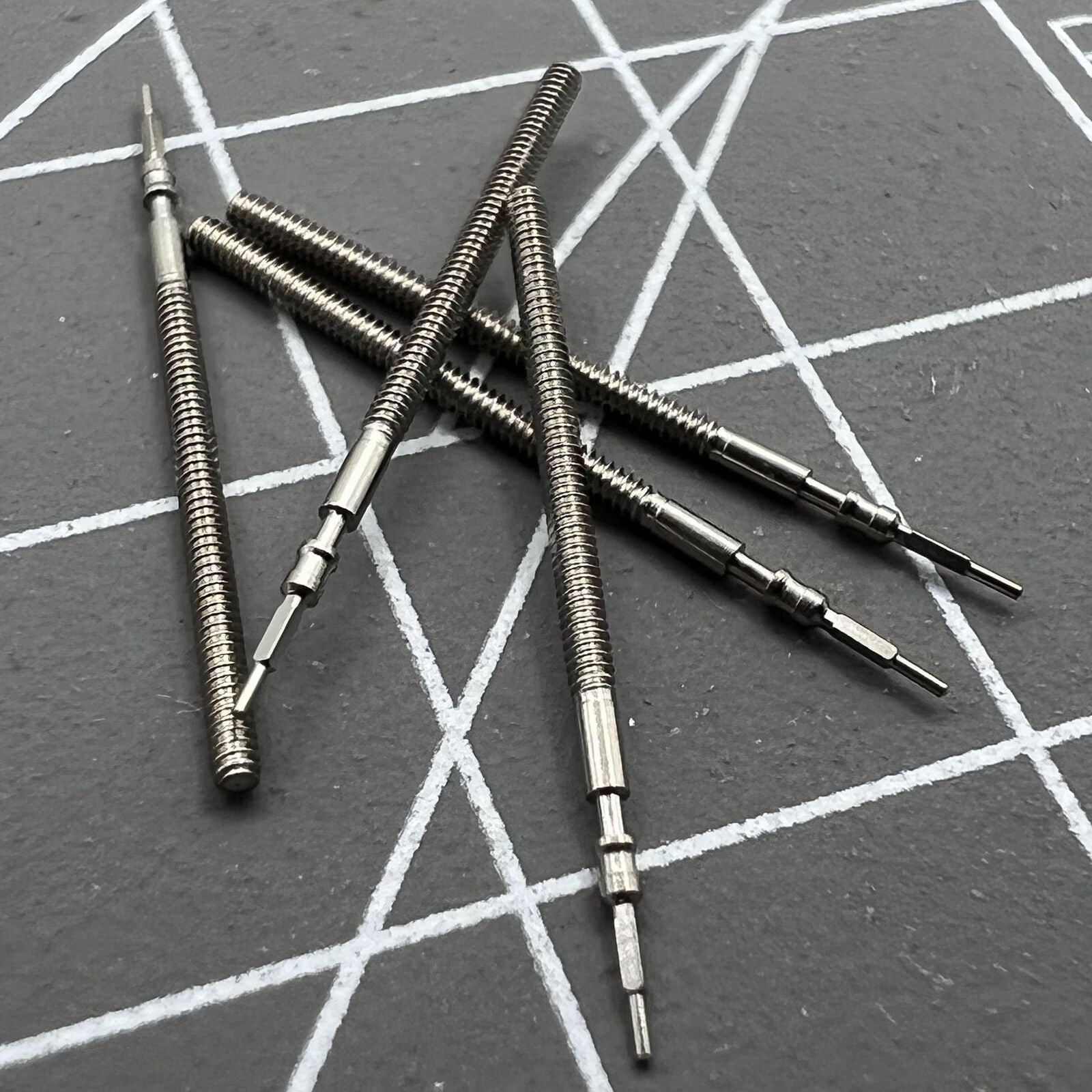Precision winding stem for Miyota 1L32/1L22/1L12/1M02 watch movements, durable and exact fit.