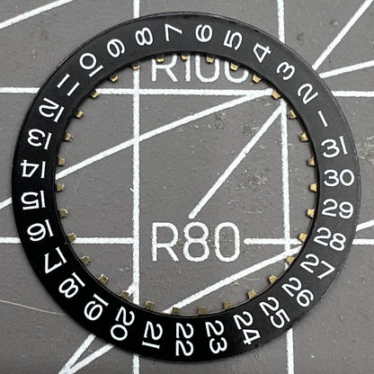 Disque de date noir générique pour mouvement ETA2824 Date à 3 heures