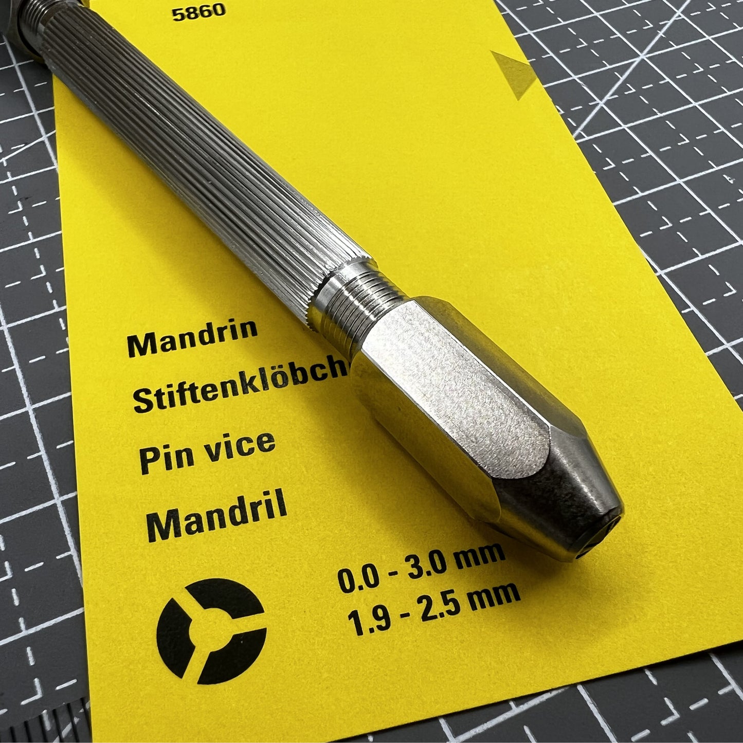 Swiss Bergeon Pin Vise Modell 5860, precision tool with 0-3mm opening for watch accessory repairs.