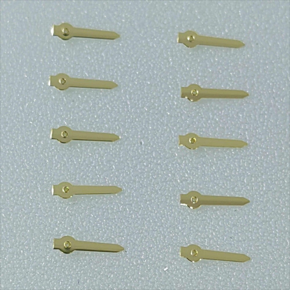 Lot de 10 petites aiguilles de 4 mm en forme de flèche dorée pour mouvement Miyota OS10 OS20