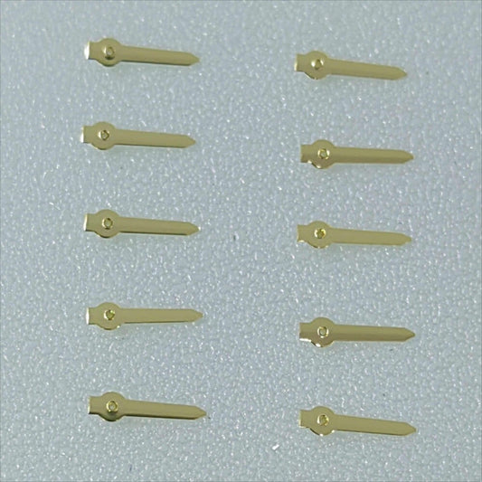 Lot de 10 petites aiguilles de 4 mm en forme de flèche dorée pour mouvement Miyota OS10 OS20