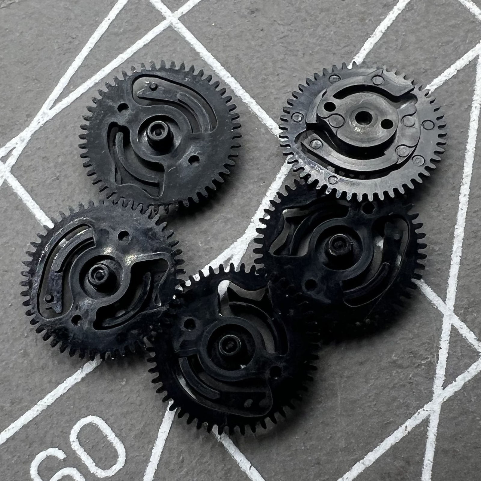 Date indicator driving wheels for NH35 NH36 watch movements, precision assembly compatible replacement parts.