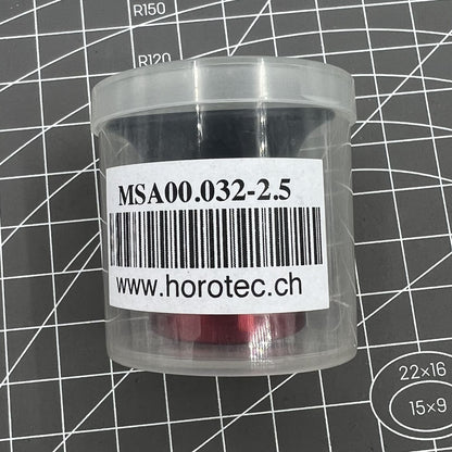 Horotec MSA00.032-2.5 eyeglass loupe with 4.0x magnification and 25mm lens, featuring a screwed aluminum ring for watch repair.