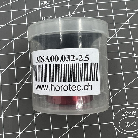 Horotec MSA00.032-2.5 eyeglass loupe with 4.0x magnification and 25mm lens, featuring a screwed aluminum ring for watch repair.