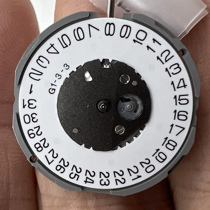 Miyota GM12 Japan quartz movement with date display at 3 o'clock, precision timekeeping by Miyota.