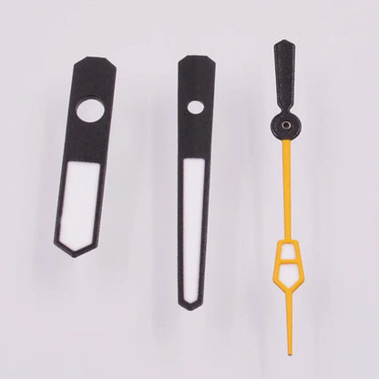 Colorful trim green luminous watch hands for NH35A, NH36, 7S36, 7S25, 7S35, 6R15, 4R36 movements, high visibility.
