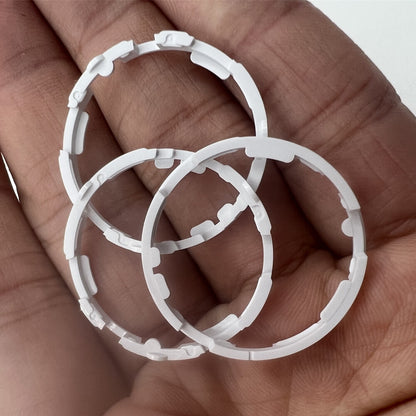 Plastic watch case cushion spacer ring for Miyota 8200 series movement, enhancing fit and stability.