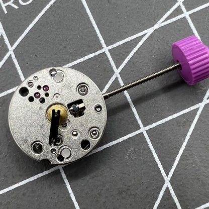 Ronda 1042 quartz watch movement with two hands, precise timekeeping for watch repairs.