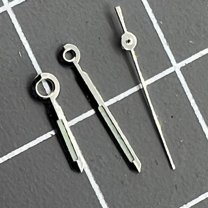 Luminous watch hands set for Miyota 2115 movement, 14/11/8mm lengths, improving night readability.